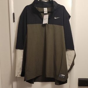 Nike Golf Club Black and Olive Long Sleeved Quarter-Zip Jacket - New w/ Tags
